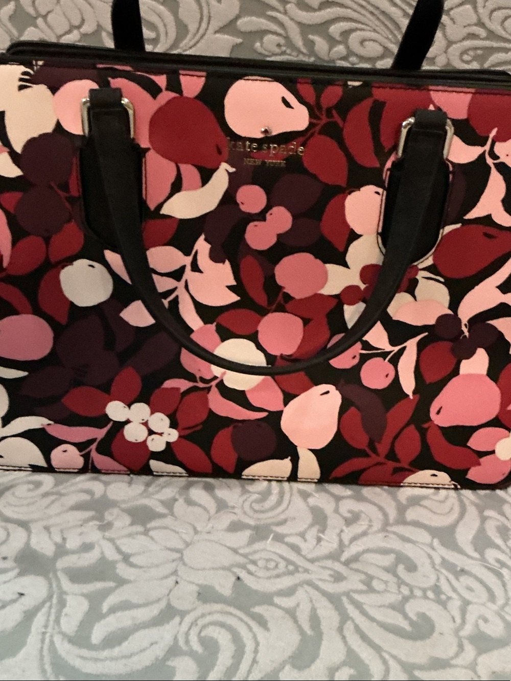 kate spade Pink, Red & Black Floral Tote